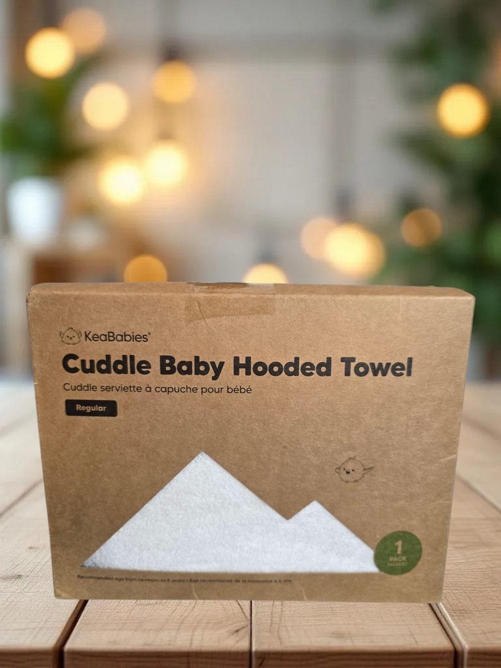 KeaBabies Cuddle Baby Hooded Towel - White PANDA